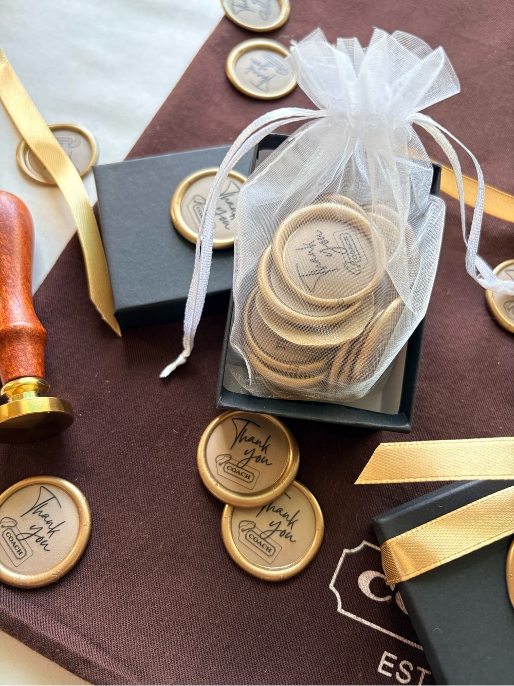 Coach Ltd Ed Reseller Packaging | Peel & Stick Wax Seals | Packaging Supplies